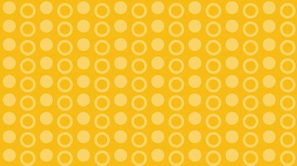 Wall Mural - two types of decorated polka dots scrolling top and bottom—4k loop yellow background.