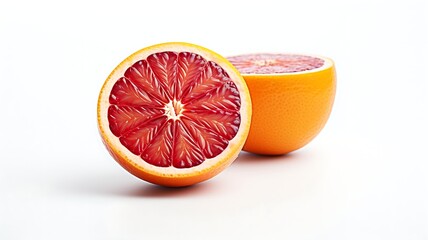 Wall Mural - Blood Orange fruit on white background