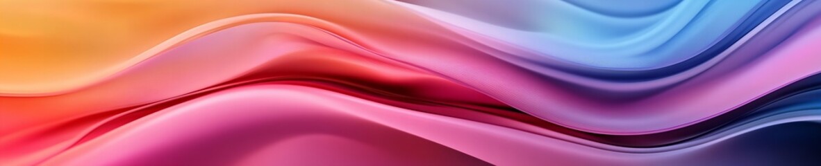 Wall Mural - abstract background banner with pink waves