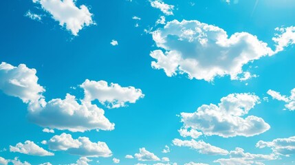 Wall Mural - beautiful blue sky with white clouds
