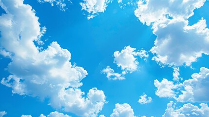 Wall Mural - beautiful blue sky with white clouds