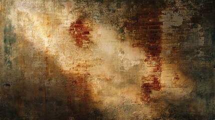 Wall Mural - Abstract textured wall with rust and peeling paint, evoking a sense of decay and history.