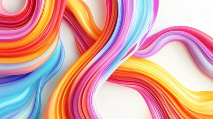 Poster - Colorful, flowing abstract design with vibrant swirls and gradients.