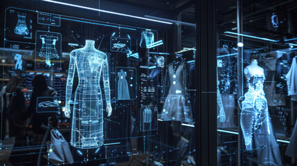 A fashion industry powered entirely by thought, with designers, models, and manufacturers all connected through a neural network that creates garments instantly from imagination