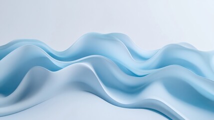 Sticker - Abstract blue waves create a serene and modern visual for design or digital art.