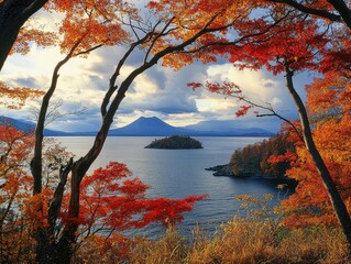 Poster - autumn at the lake