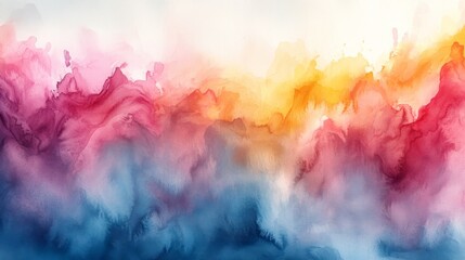 Canvas Print - Abstract Watercolor Painting with Vibrant Colors