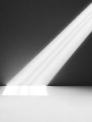 Wall Mural - wall interior background, studio and backdrops show products.with shadow from window