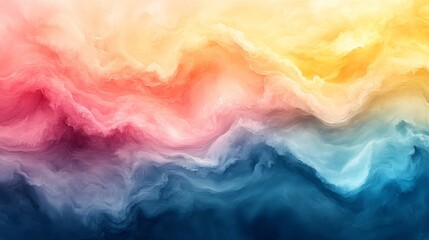 Poster - Abstract Colorful Swirling Landscape