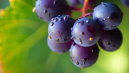 Wall Mural - Textured and colorful close-up of grapeseeds against a natural backdrop