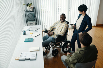 Business people planning work in team during their work in office