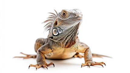 Canvas Print - Green Iguana Portrait