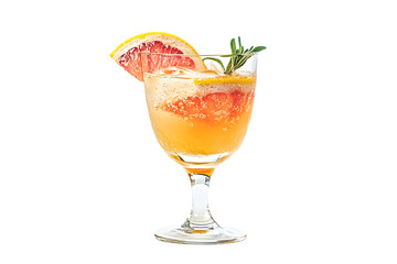 PNG, Grapefruit cocktail in glass, isolated on white background