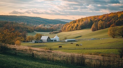 Sticker - Farmhouse on a Rolling Hill with a View