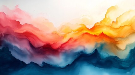 Wall Mural - Abstract Landscape in Warm Colors