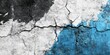 © AminaDesign - This is an artistic representation of a cracked wall adorned with abstract colors primarily in black and blue shades