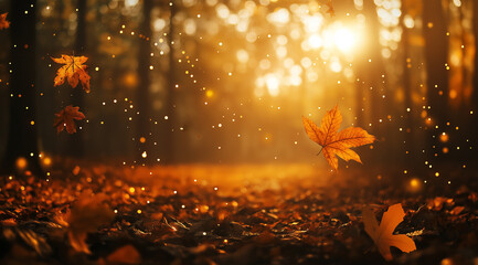 autumn leaves falling