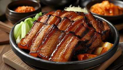 Canvas Print - Savory Korean Grilled Pork Belly Delight