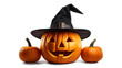 © izzzy71 - Halloween pumpkin with witch hat isolated on white background