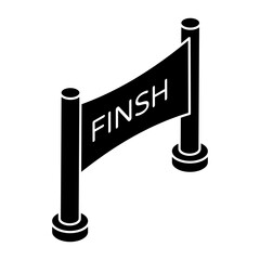 Wall Mural - An icon design of finish line