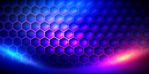 Blue hexagon curve with glow, sleek backdrop for innovative product launches