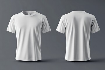 White T shirt Mockup, Front and Back View