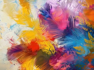 Canvas Print - Abstract Feather Painting