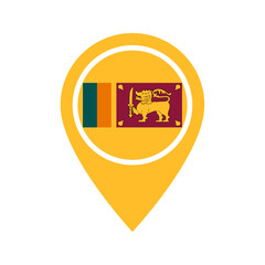 Sticker - Sri Lanka flag location icon