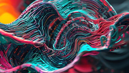 Abstract  D Twisted Cyberspace Background