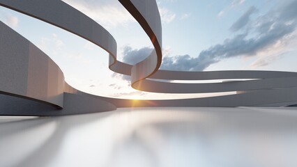 Wall Mural - Abstract architecture background 3d render