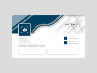 LinkedIn profile page mockup flat abstract banner, cover photo template