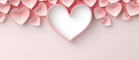 Poster - Pink Hearts Background