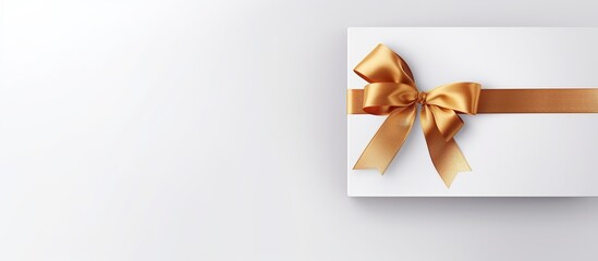 Sticker - White Gift Box with Golden Ribbon