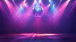 © Johannes - Party in concert stage with disco ball of the disco era