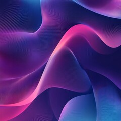 Wall Mural - Colorful abstract wave patterns, digital art