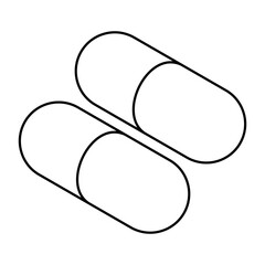 Wall Mural - An editable design icon of capsules 