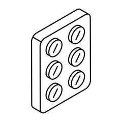 Wall Mural - An editable design icon of capsules 