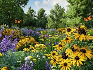 Poster - field of flowers