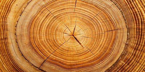 Close-up of a Tree's Growth Rings, Concentric Circles, Wooden Texture, tree rings, wood grain, nature