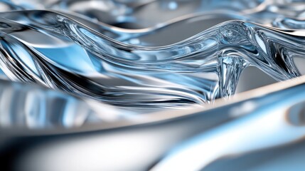 Sticker - 3d render Transparent glossy glass abstract background wallpaper