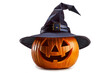 © izzzy71 - Halloween pumpkin with witch hat isolated on white background