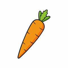 Wall Mural - carrot vector icon on withe background