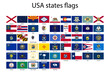 © creativerse - set of USA states flags