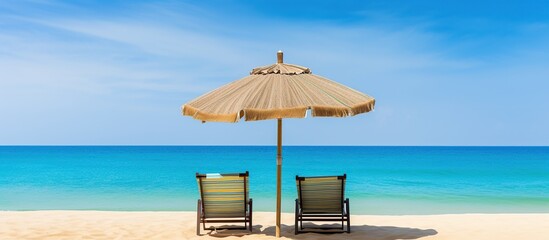 Poster - Relaxing Beach Day Under an Umbrella