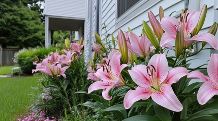 Poster - pink and white flowers