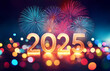 © K KStock - Colorful New Year 2025 background with fireworks and bokeh