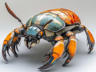 Wall Mural - Colorful Beetle: A Close-Up Look at Nature's Masterpiece