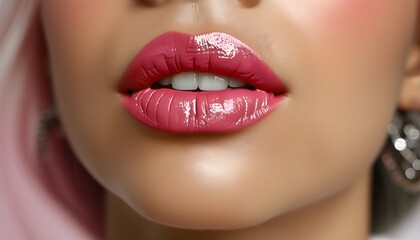 Canvas Print - Glamorous Shades of Lipstick Enchantment