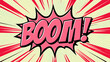 © Tark - Comic Text BOOM speech bubble in Pop Art style. Generative AI