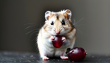 Wall Mural - Nutritious Treats: Grapes for Hamster Health and Happiness